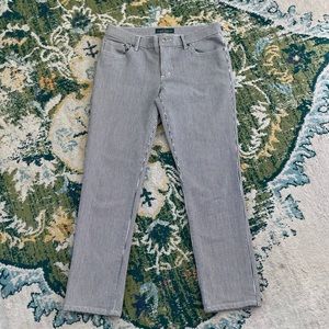 LRL Ralph Lauren size 6 pinstripe jeans pants modern straight leg ankle length